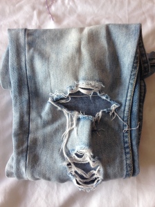 New Look. Blue Ripped Boyfriend Jeans. £19.99.